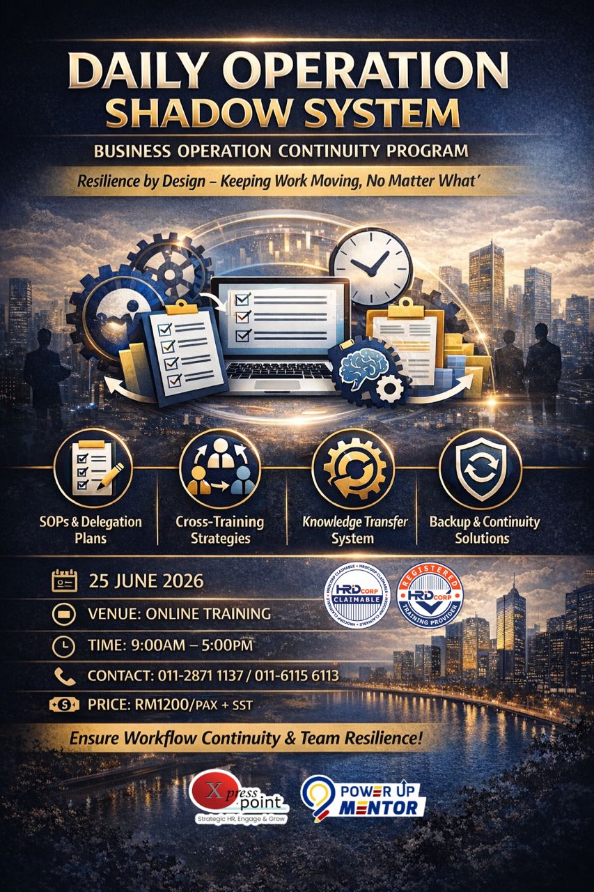 Daily Operation Shadow System Business Operation Continuity Program Poster