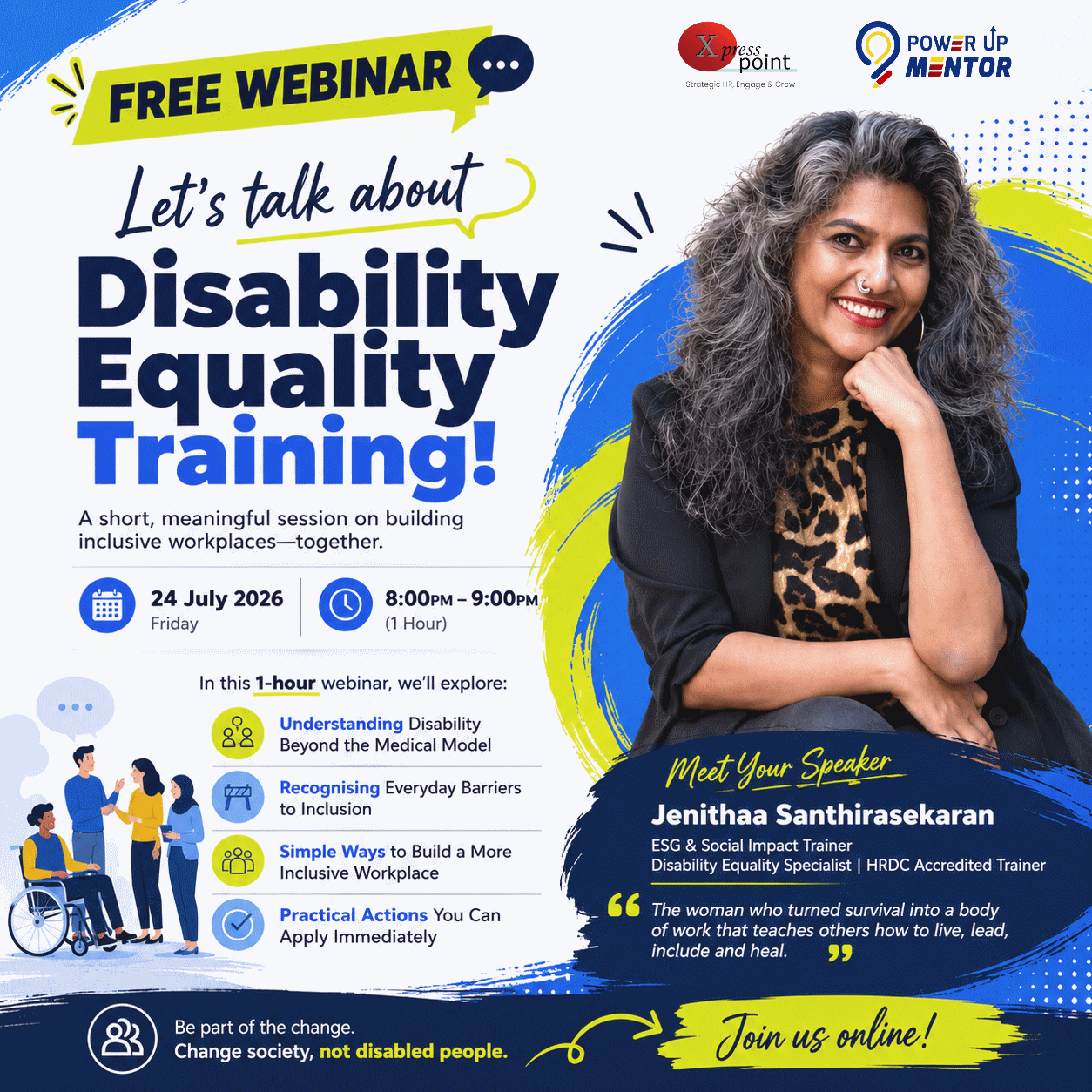 FREE WEBINAR: Disability Equality Training Poster
