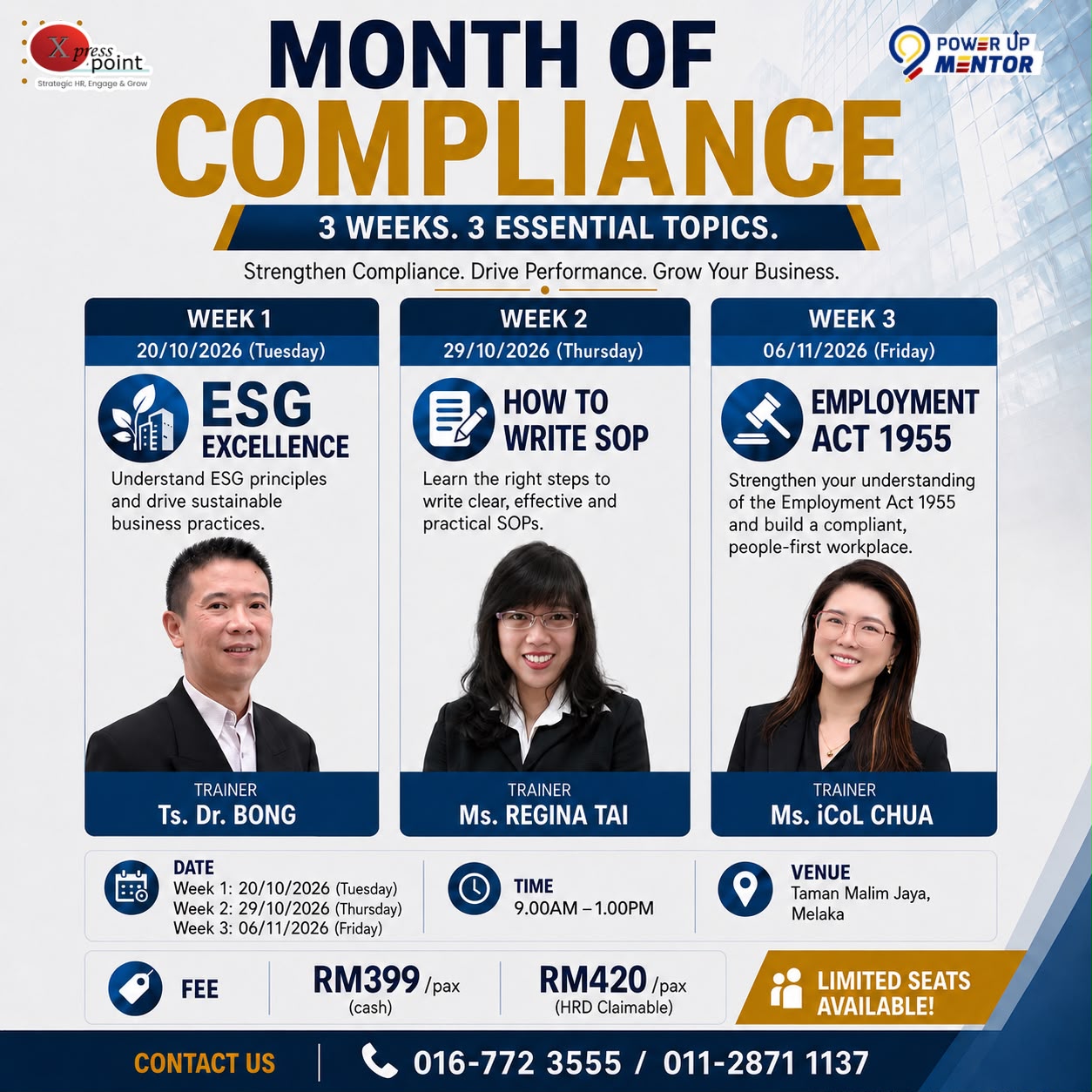 ✨SPECIAL TRAINING PACKAGE – MONTH OF COMPLIANCE ✨ Poster
