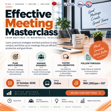 📌 EFFECTIVE MEETING MASTERCLASS Poster