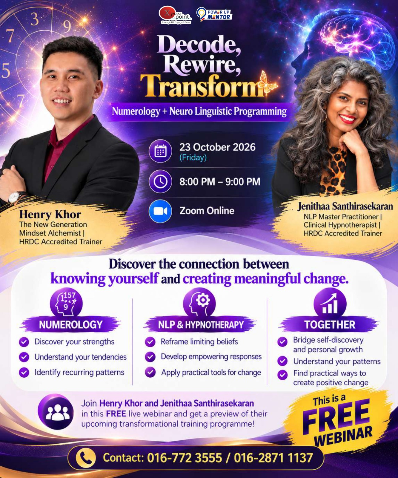 ✨ FREE WEBINAR: DECODE, REWIRE, TRANSFORM ✨ Poster
